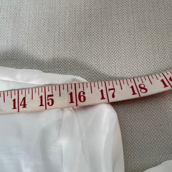 Zara ivory white (S) high-neck, long-sleeve, silky satin tunic, BNWOT. - Picture 9 of 15